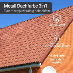 Roof paint 3in1 metal protective paint roof base roof coating W500 1-5L