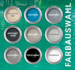 Vernice per piscina bicomponente pittura pool rivestimento vasche da nuoto OPACA SL450, 2,5–20 kg