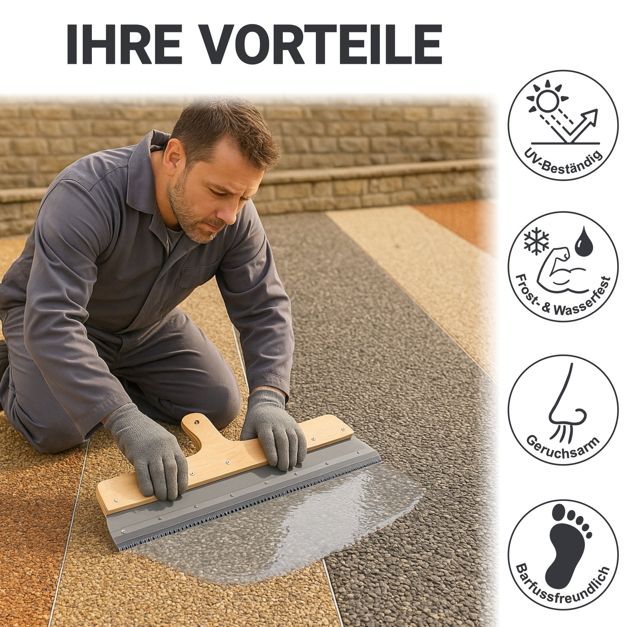 2K Epoxidharz Steinteppich Porenfüller Bodenbeläge Steinboden Treppe W731 3 - 9Kg - WO - WE.SHOP