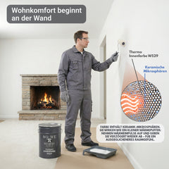 Pittura Termica per Interni Pittura Murale Pittura per Ambienti Abitativi Pittura Climatica W529 5–20L