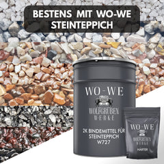 Legante bicomponente per tappeti in pietra migliorare adesione del rivestimento in Ghiaino naturale W727 1,5-6Kg