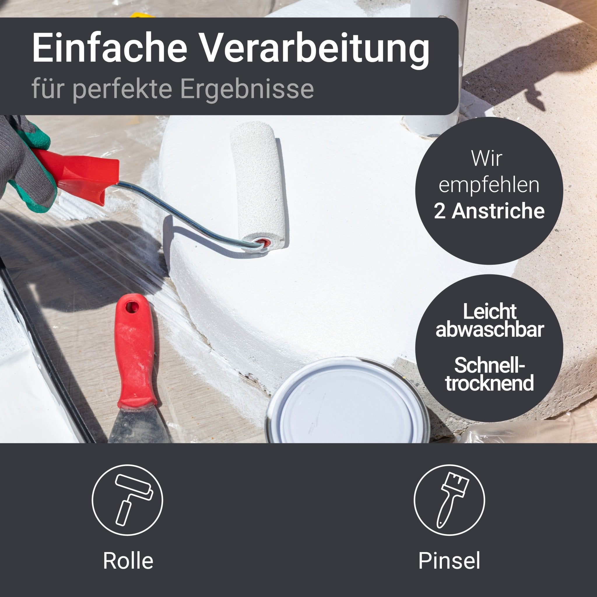 Betonfarbe Bodenfarbe Bodenbeschichtung Fußbodenfarbe Kellerfarbe W700 2,5 - 20L - WO - WE.SHOP