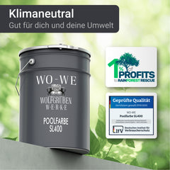  Vernice per Piscina Pittura colorata Rivestimento Pool SL400 1-20L