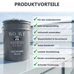 Vernice per Tetto Manto di Copertura Colore Rivestimento Tegola W510 1-20L