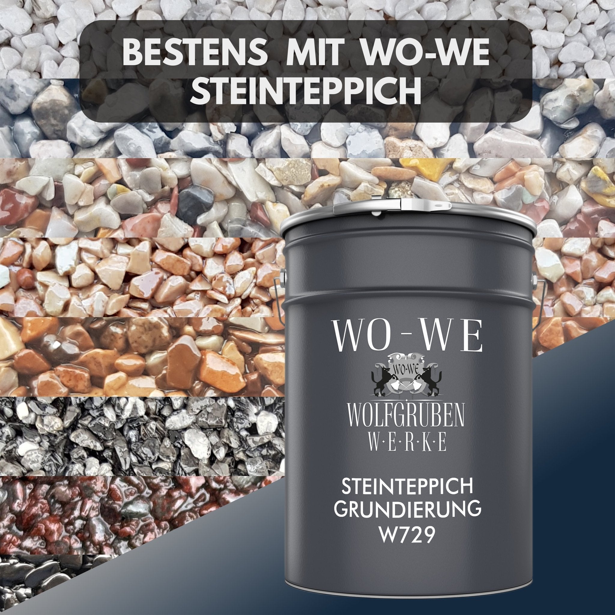 Steinteppich Grundierung Tiefengrund Haftvermittler Natursteinteppich W729 1 - 10Kg - WO - WE.SHOP