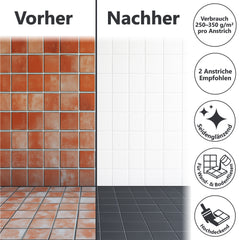 2-Pack Tiles Paint for ceramic floor wall tiles W712 2,5-20Kg
