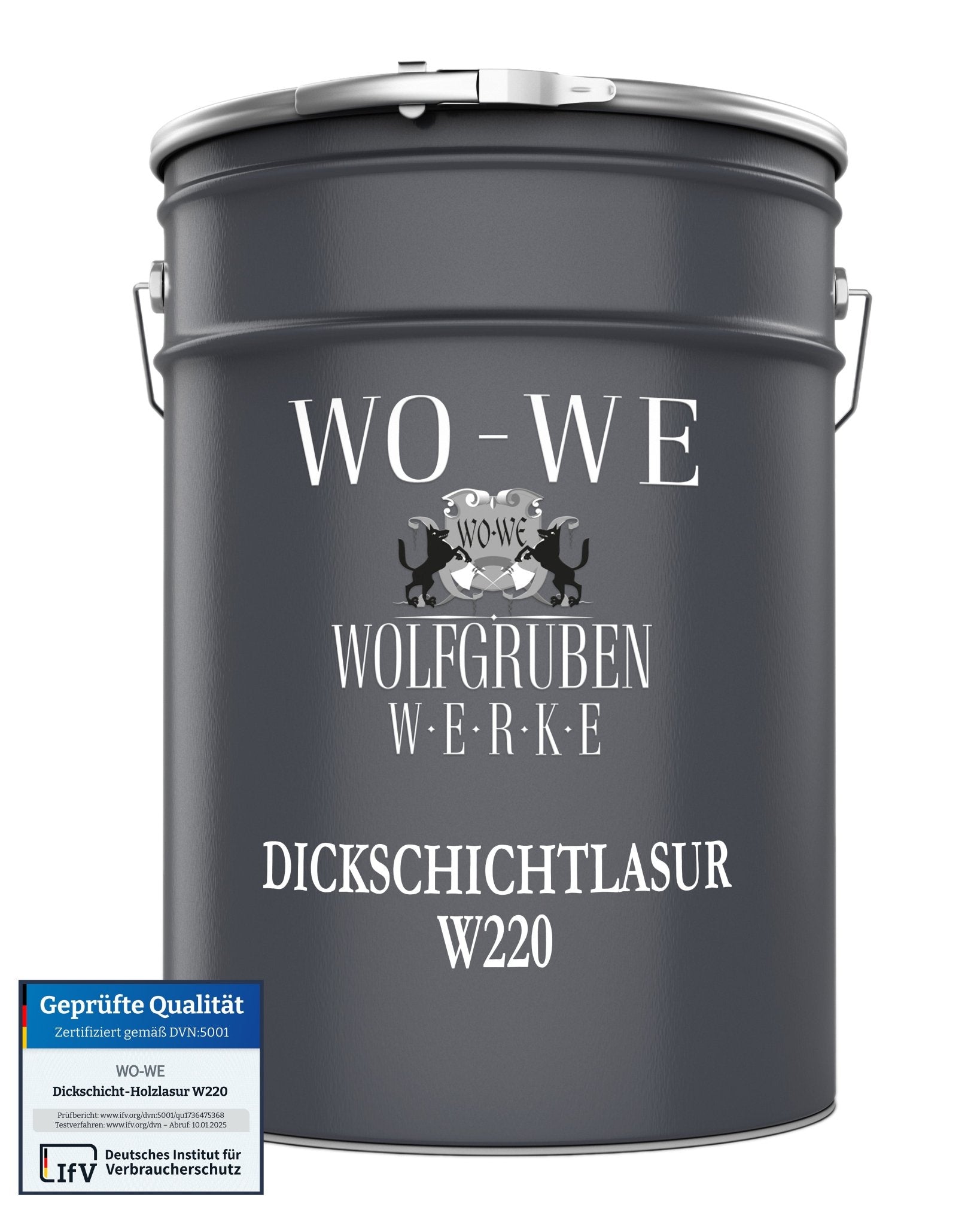 Dickschichtlasur 2in1 Holzlasur Holzschutzlasur außen und innen W220 0,75 - 2,5L - WO - WE.SHOP