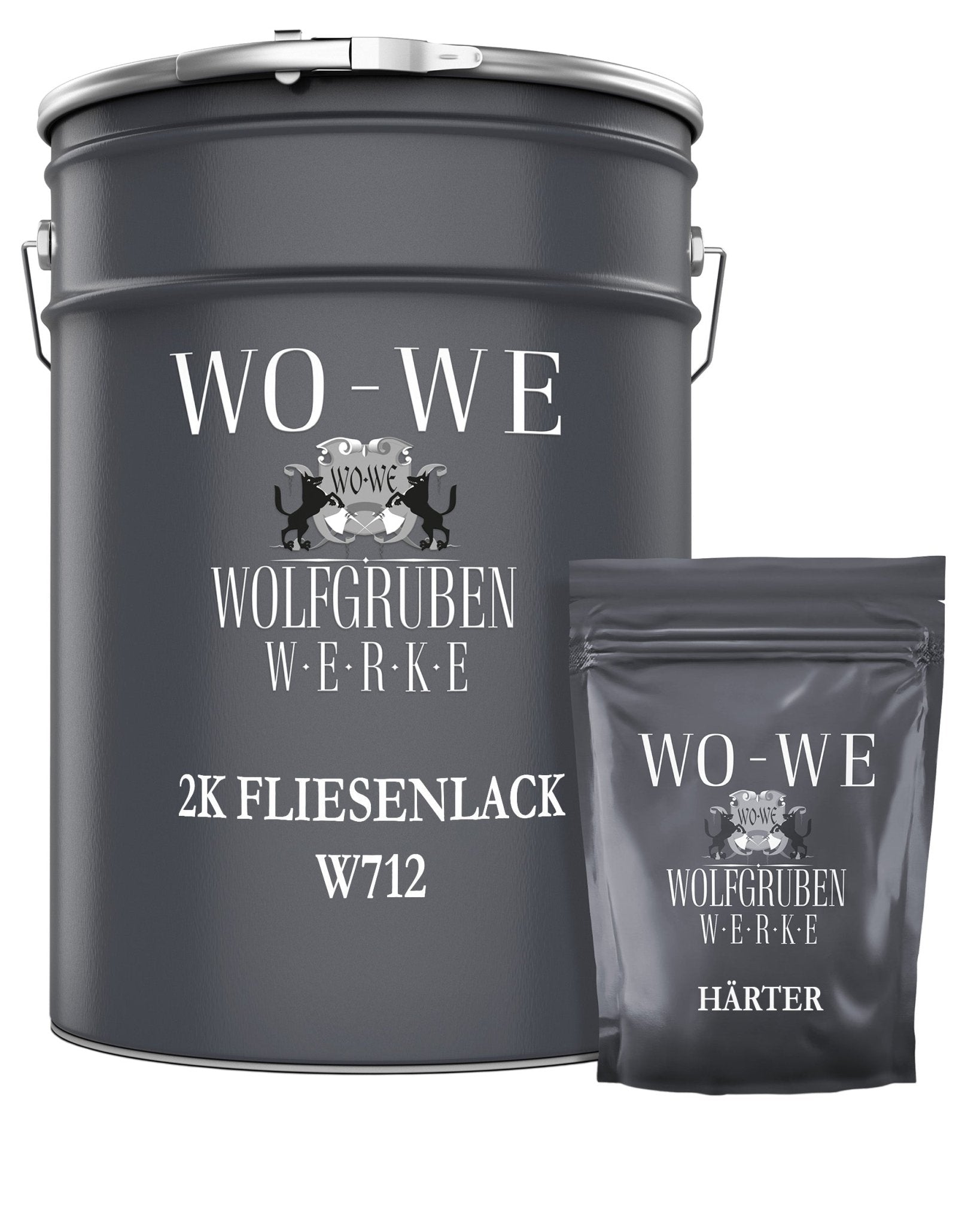 2K Fliesenlack Fliesenfarbe Bodenfliesen Farbauswahl Glänzend W712 2,5 - 20Kg - WO - WE.SHOP