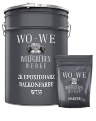 Vernice per balconi terrazze Rivestimento in resina epossidica Pittura bicomponente W735 2.5-10Kg