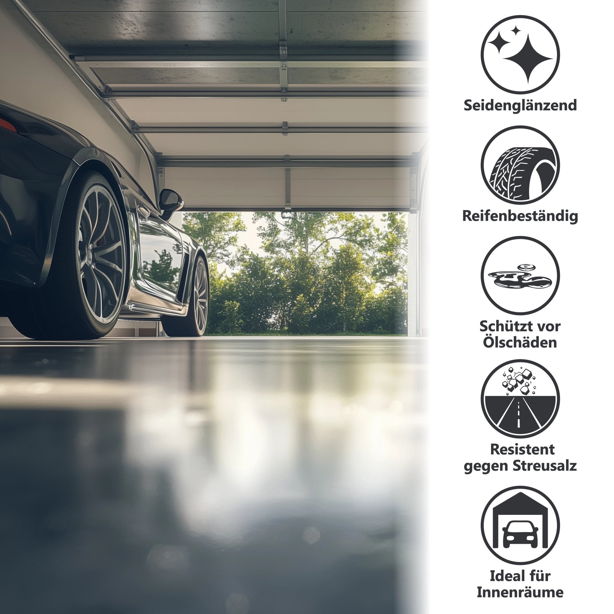 2K Garagenbodenbeschichtung Garagenfarbe Garagenbodenfarbe Epoxidharz Bodenbeschichtung für Garage Werkstatt Keller W707 2,5 - 20kg - WO - WE.SHOP